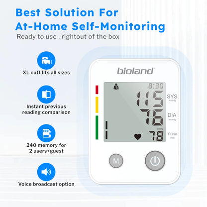 Bioland 2005 Automatic Digital Upper-Arm Blood Pressure & Heart-Rate Monitor