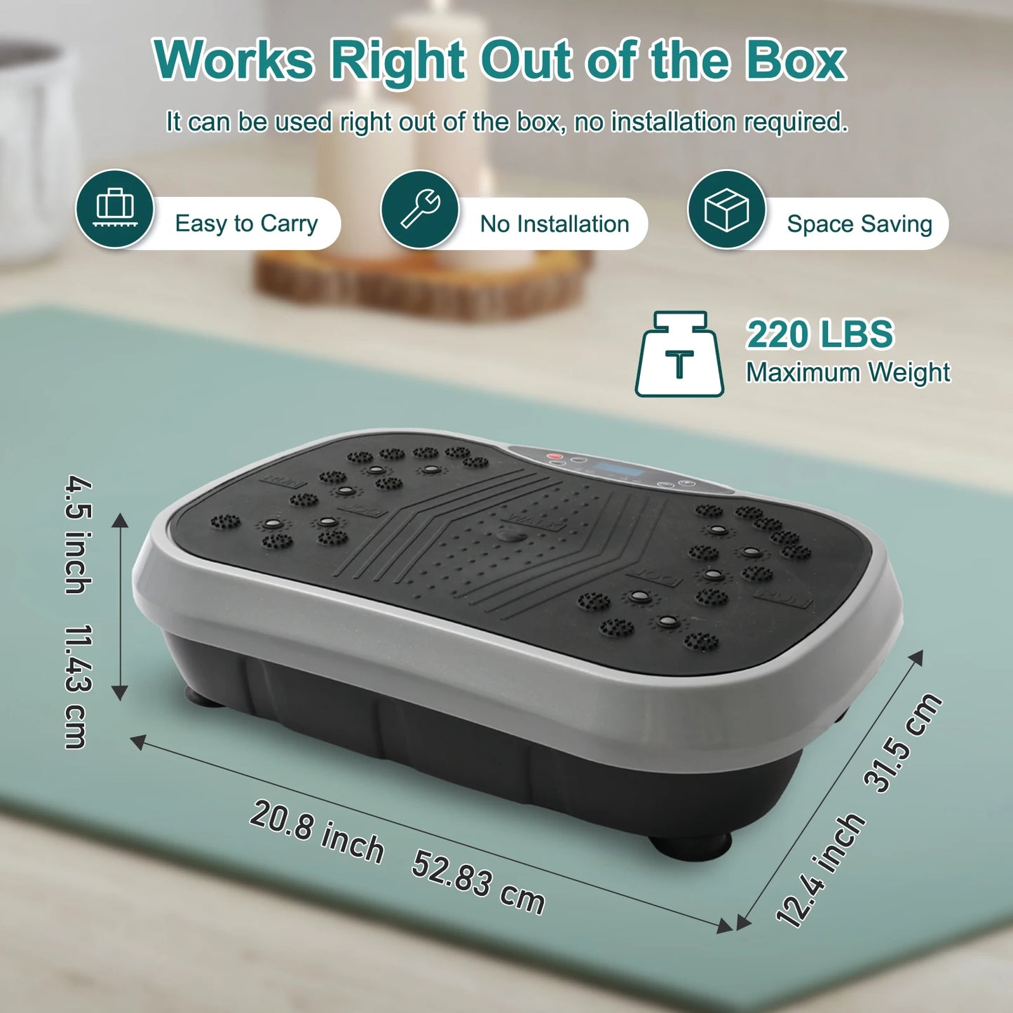 Portable Fat-Burning Vibration Plate Platform – Whole Body Workout Shaping Machine for Home Fitness