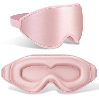 WELLVY 3D Contoured Sleep Mask – 100% Light Blocking, Ultra-Soft, Breathable Eye Mask for Deep Sleep, Travel & Relaxation