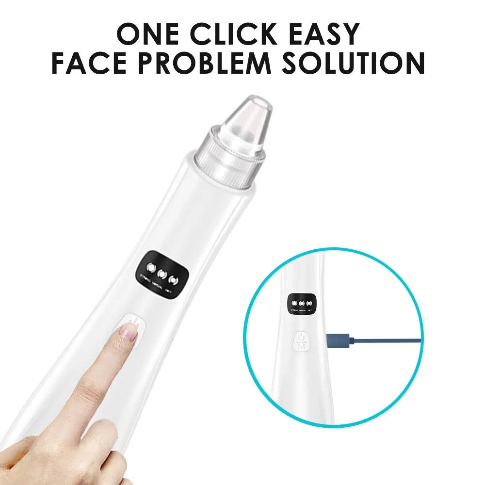 3-Mode Blackhead Remover Vacuum – Face Cleansing Beauty Device, Dead Skin & Pore Cleaner, Rechargeable Suction Machine