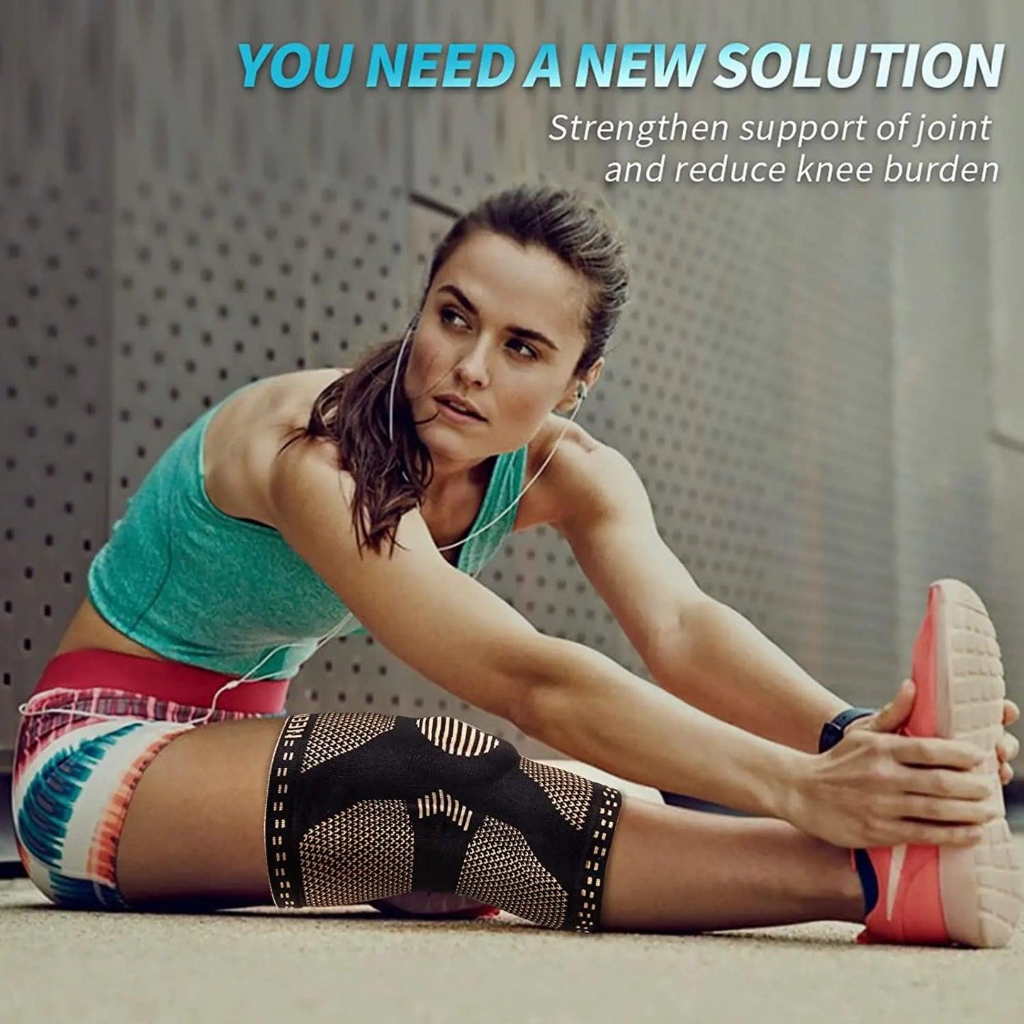 FlexiMax™ Copper Knee Brace – Compression Support for Pain Relief, Recovery & Mobility