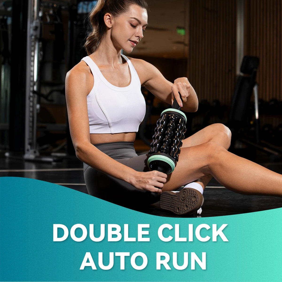 FlexRoll™ 5-Speed Rolling Percussion Hand Massager – Hand-Held Deep Tissue Massage for Leg, Back, Foot & Calf Muscle Relaxation