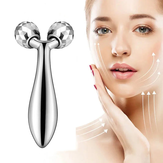 3D Face Rolling Massager – Y-Shaped Manual Facial Lift & Wrinkle Remover Roller