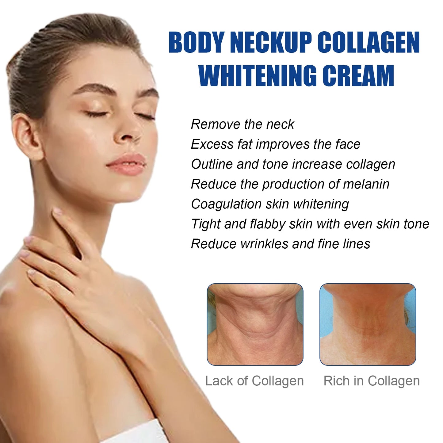 NeckLuxe™ Collagen Whitening Cream – Lifting, Firming & Moisturizing Neck Care