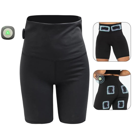 Intelligent EMS Microcurrent Yoga Shorts – Slimming & Muscle-Toning Massage Shorts for Legs, Glutes & Gym Workouts