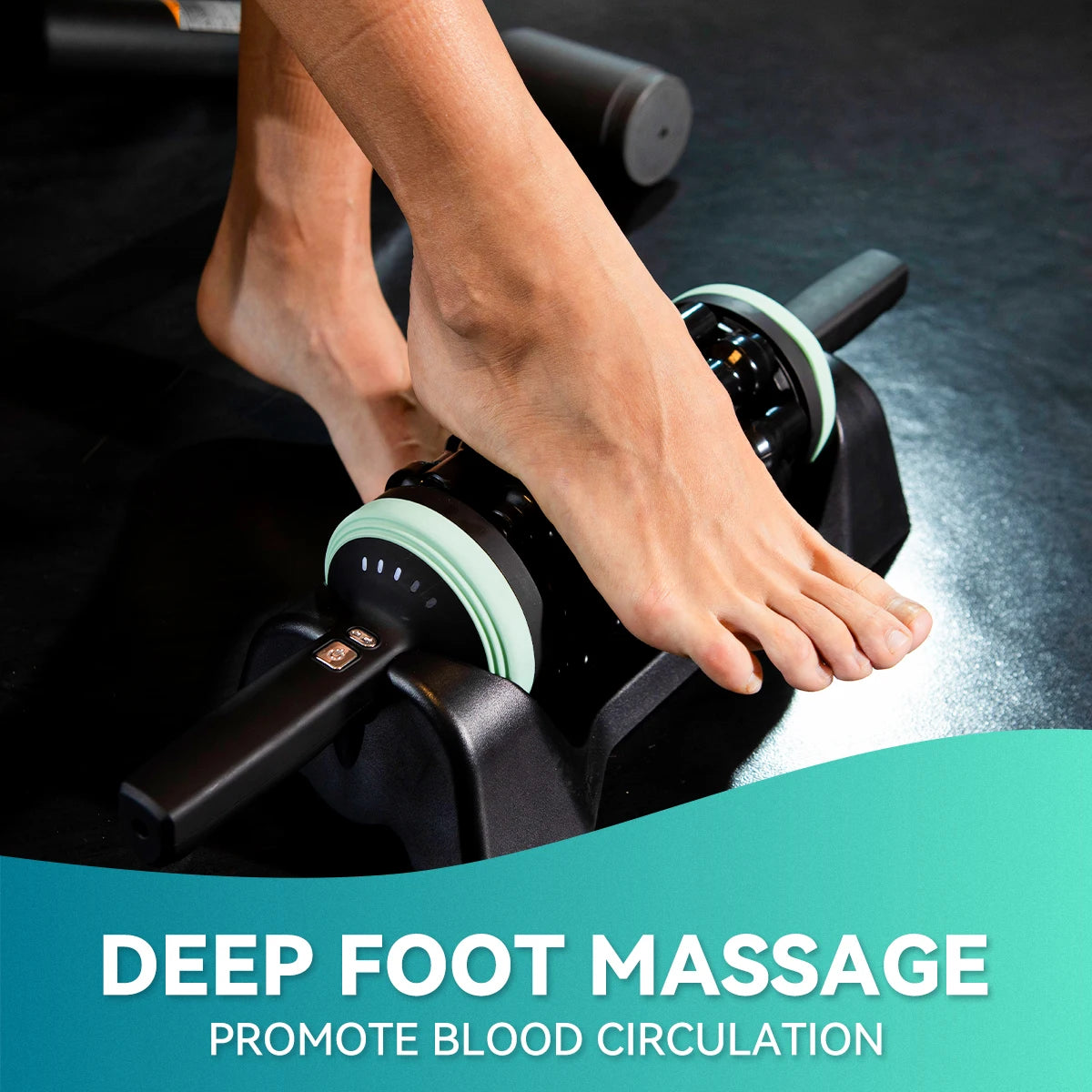 FlexRoll™ 5-Speed Rolling Percussion Hand Massager – Hand-Held Deep Tissue Massage for Leg, Back, Foot & Calf Muscle Relaxation