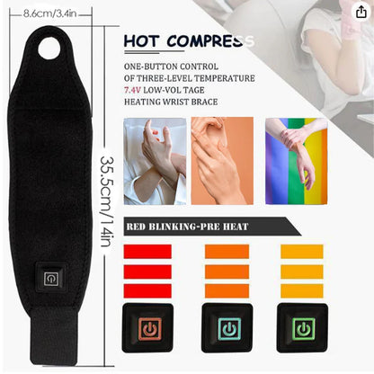 Heated Wrist Support Brace – Breathable Protector Sleeve for Arthritis, Carpal Tunnel & Joint Pain Relief