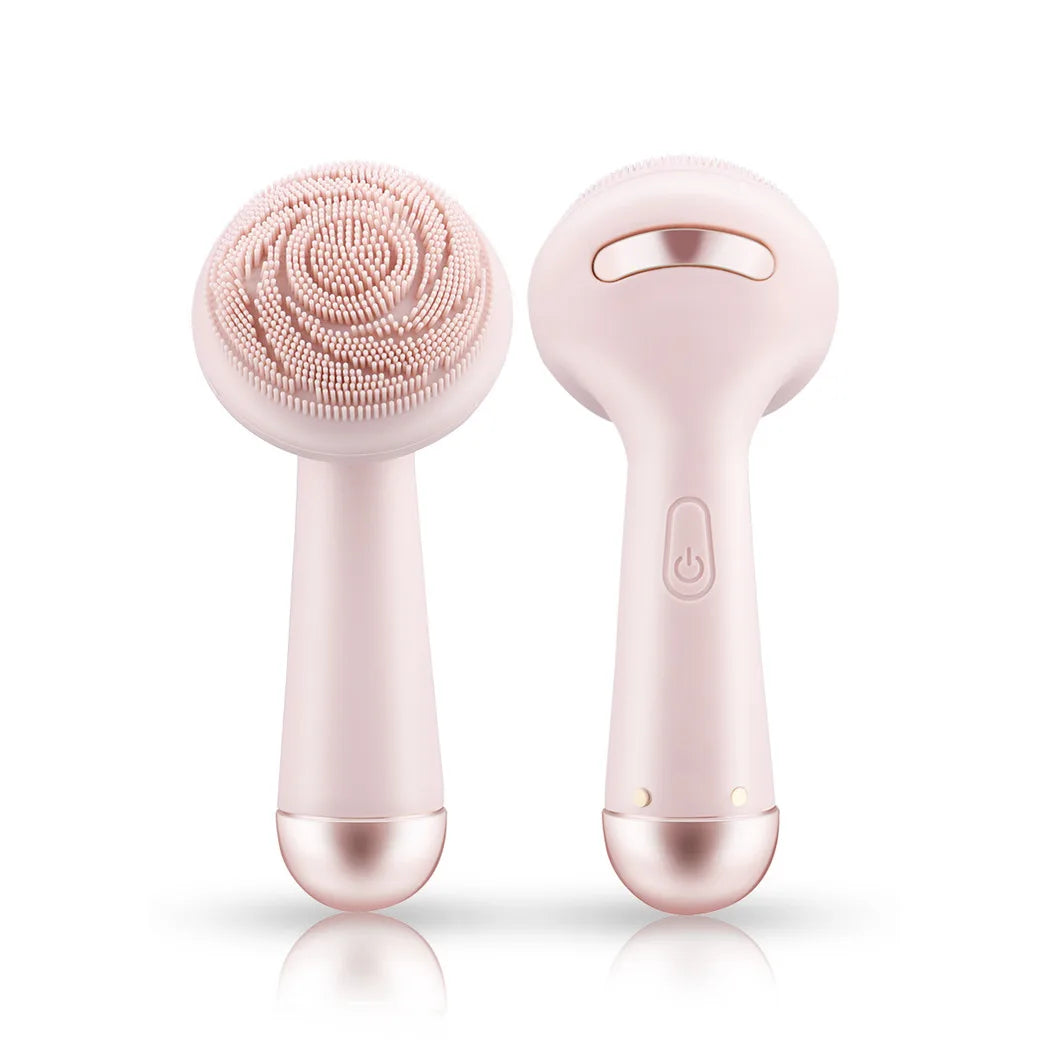 Electric Silicone Facial Cleansing Brush – Waterproof Rechargeable Vibrating Face Massager & Pore Cleaning Beauty Tool