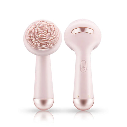 Electric Silicone Facial Cleansing Brush – Waterproof Rechargeable Vibrating Face Massager & Pore Cleaning Beauty Tool