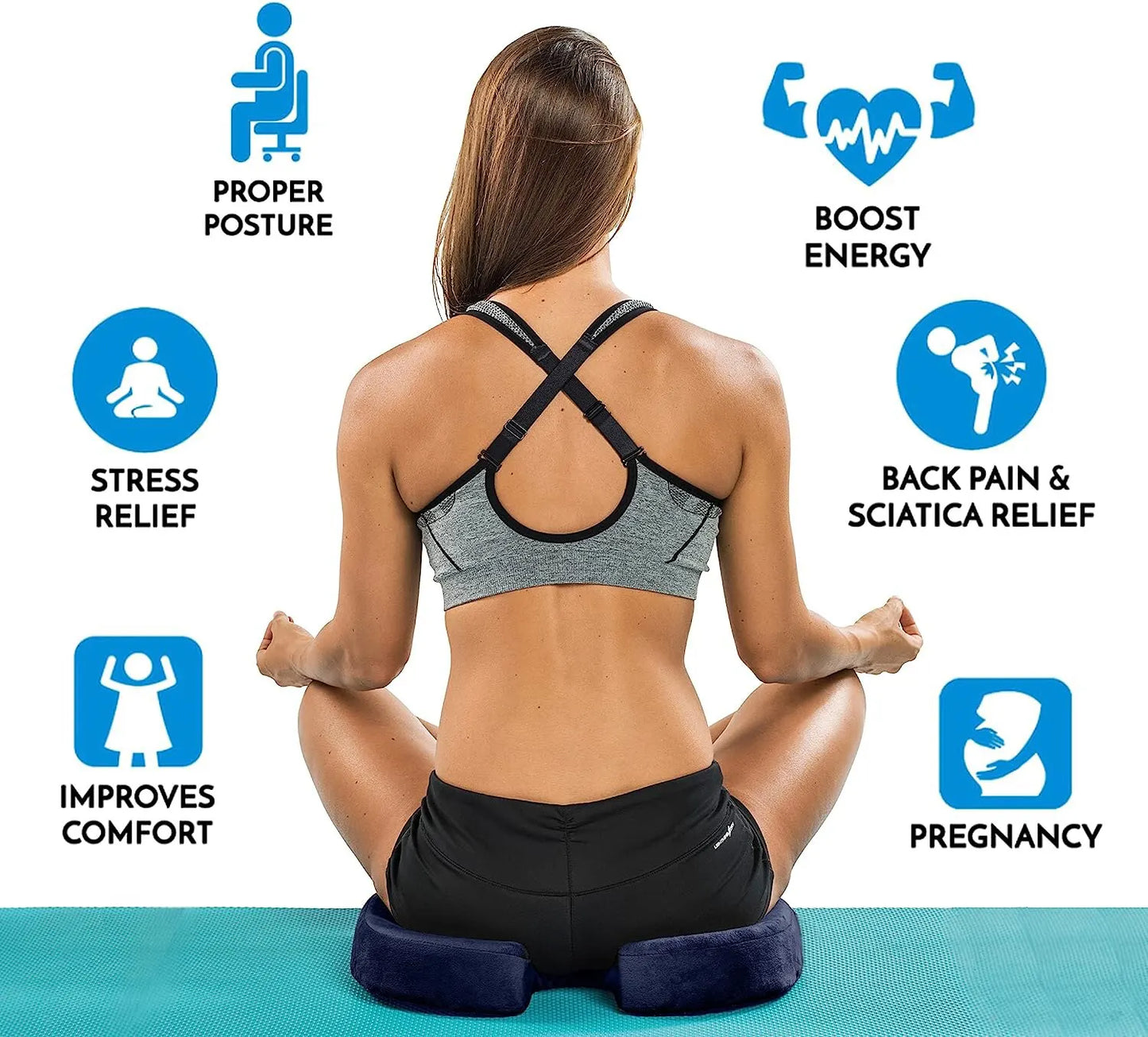 Gel & Memory Foam Coccyx Cushion