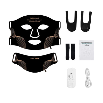 Wireless Silicone LED Face & Neck Mask – 7-Color Photon Therapy