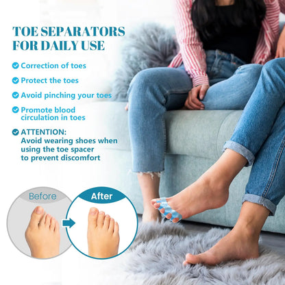 Toe Separators – Doctor Recommended Bunion Corrector & Toe Straightener for Plantar Fasciitis and Foot Pain Relief