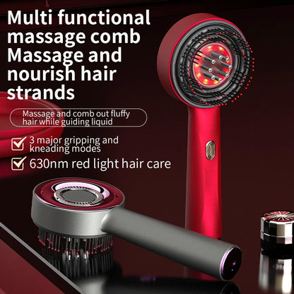 Electric Hair Regrowth Brush – Infrared Light Scalp Massager Comb for Hair Loss Prevention & Circulation Boost