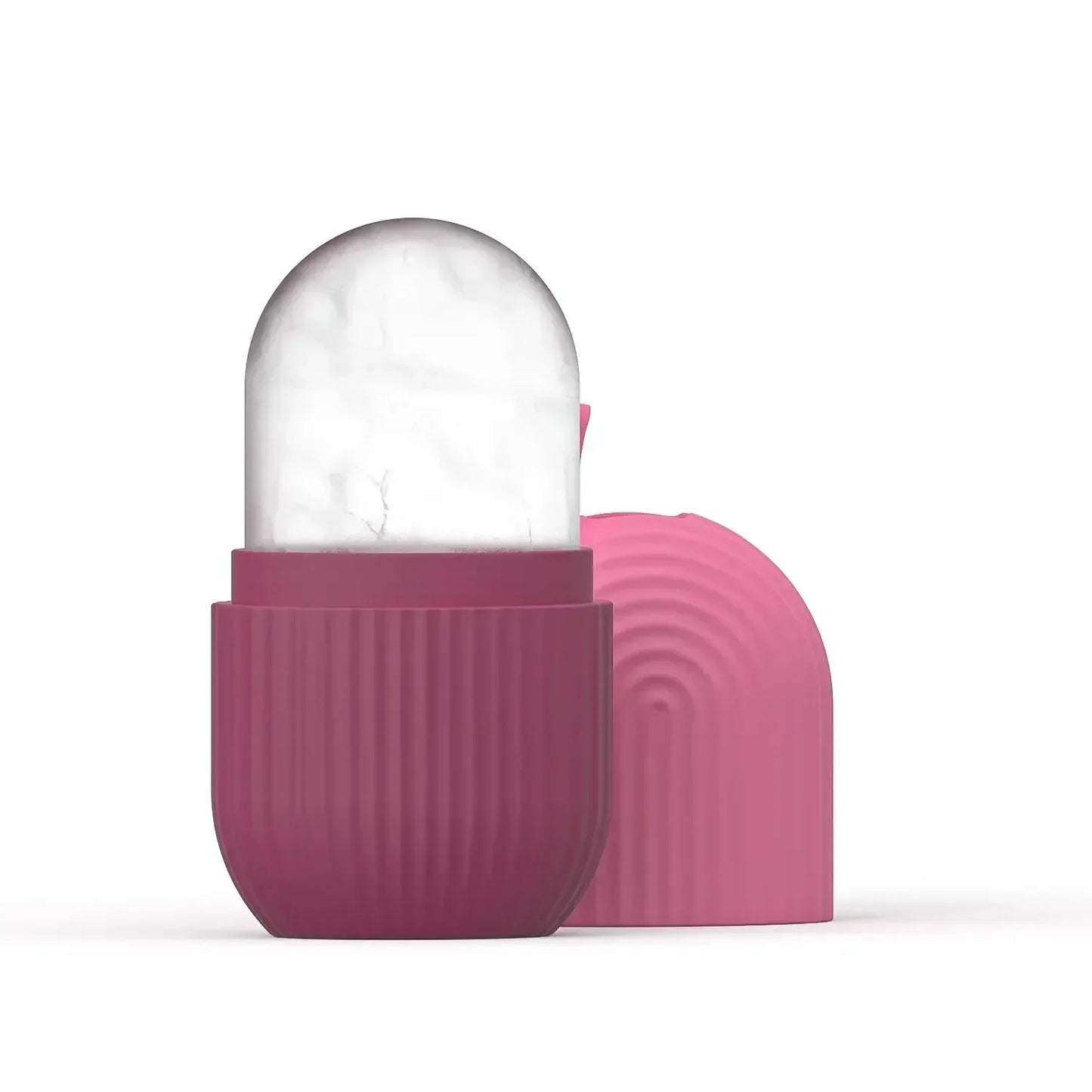 Ice Roller for Face & Eye – Silicone Ice Mold Facial Massager for Puffiness Relief and Skin Care