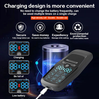 PulsePro™ TENS Unit & EMS Muscle Stimulator – Electric Pulse Massager for Pain Relief Therapy