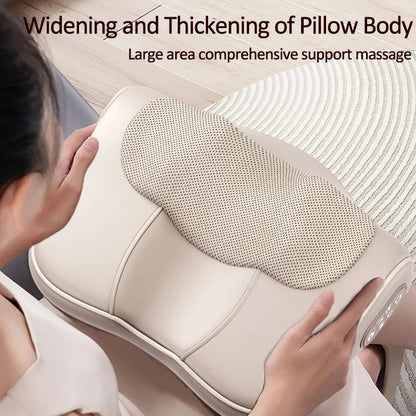 Heated Shiatsu Massage Pillow for Neck, Back & Shoulders – Deep Kneading Massager with Heat for Waist & Finger Relaxation