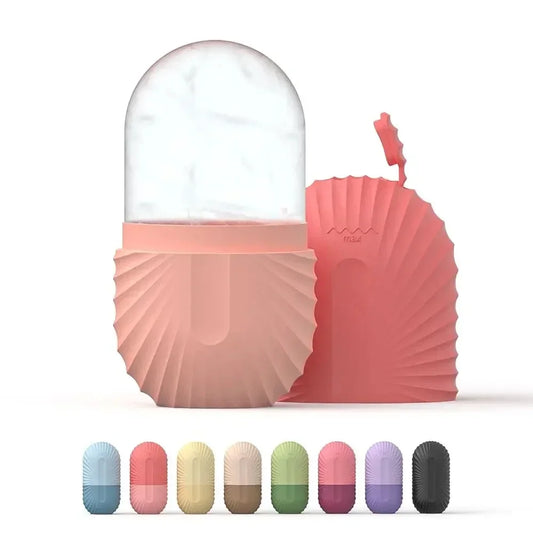 Ice Roller for Face & Eye – Silicone Ice Mold Facial Massager for Puffiness Relief and Skin Care