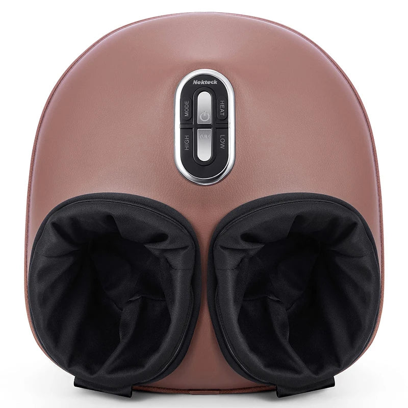 ReviSole™ Air Compression Heated Foot Massager – Deep Kneading Shiatsu Therapy for Muscle & Heel Pain Relief