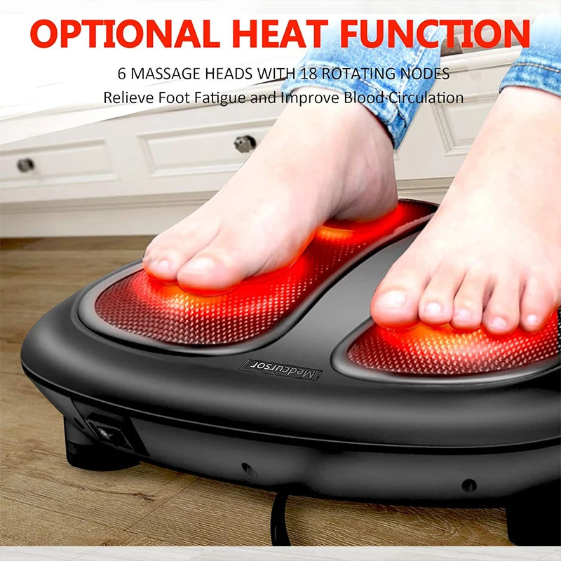 FootZen™ Heated Shiatsu Foot Massager – Deep Kneading Electric Therapy for Heel & Sole Relief