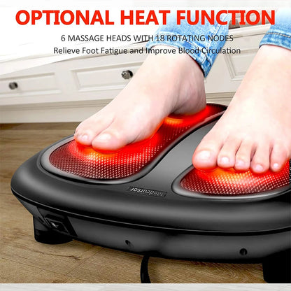 FootZen™ Heated Shiatsu Foot Massager – Deep Kneading Electric Therapy for Heel & Sole Relief