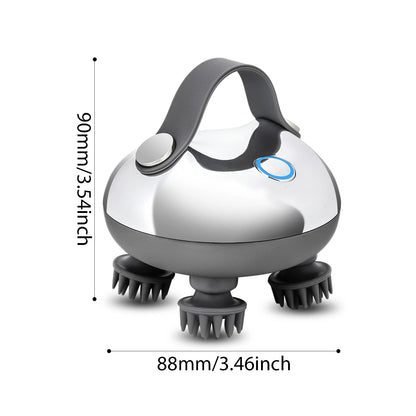 ScalpZen™ Electric Scalp Massager – 8 Silicone Massage Heads, Deep-Kneading & 3-Mode Therapy for Hair Growth, Stress Relief & Relaxation