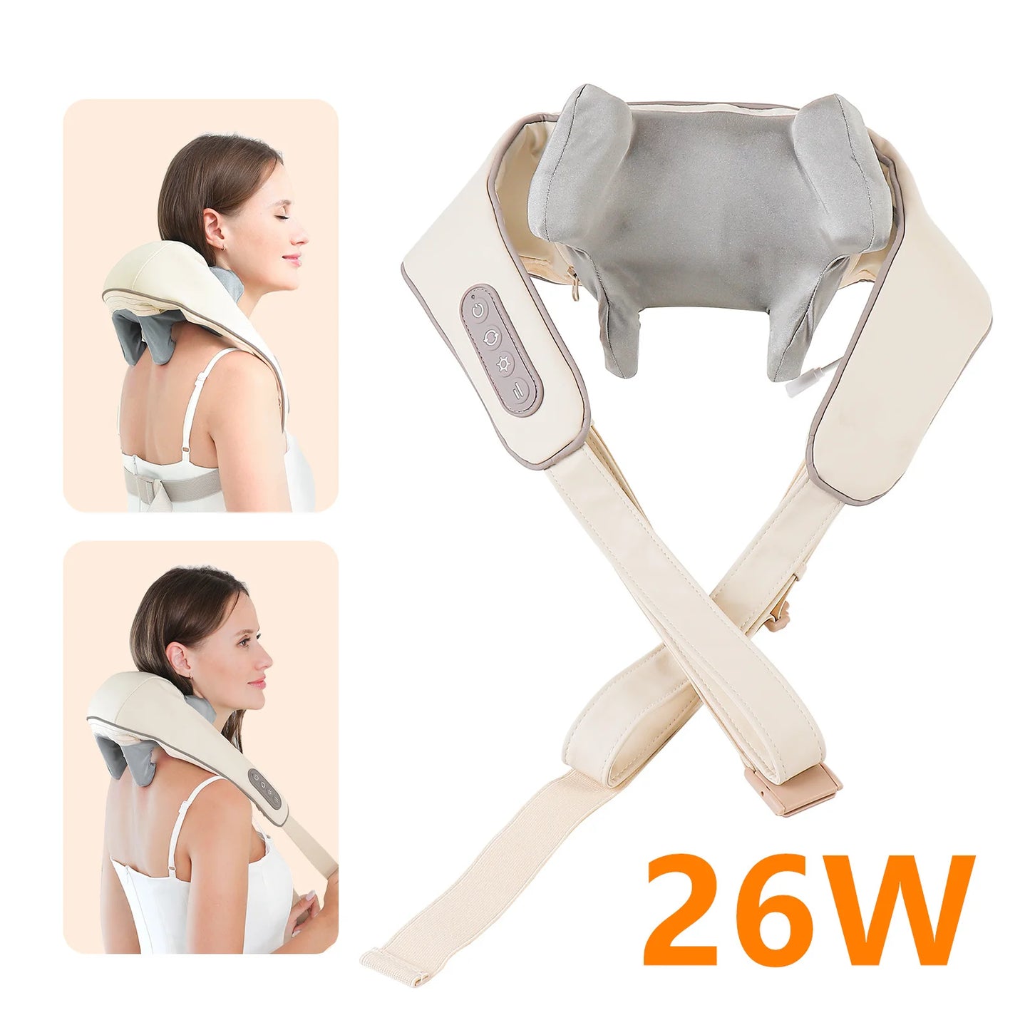 Foreverlily™ 26W Wireless Neck & Shoulder Massager – Deep Kneading Massage Shawl for Cervical & Back Pain Relief