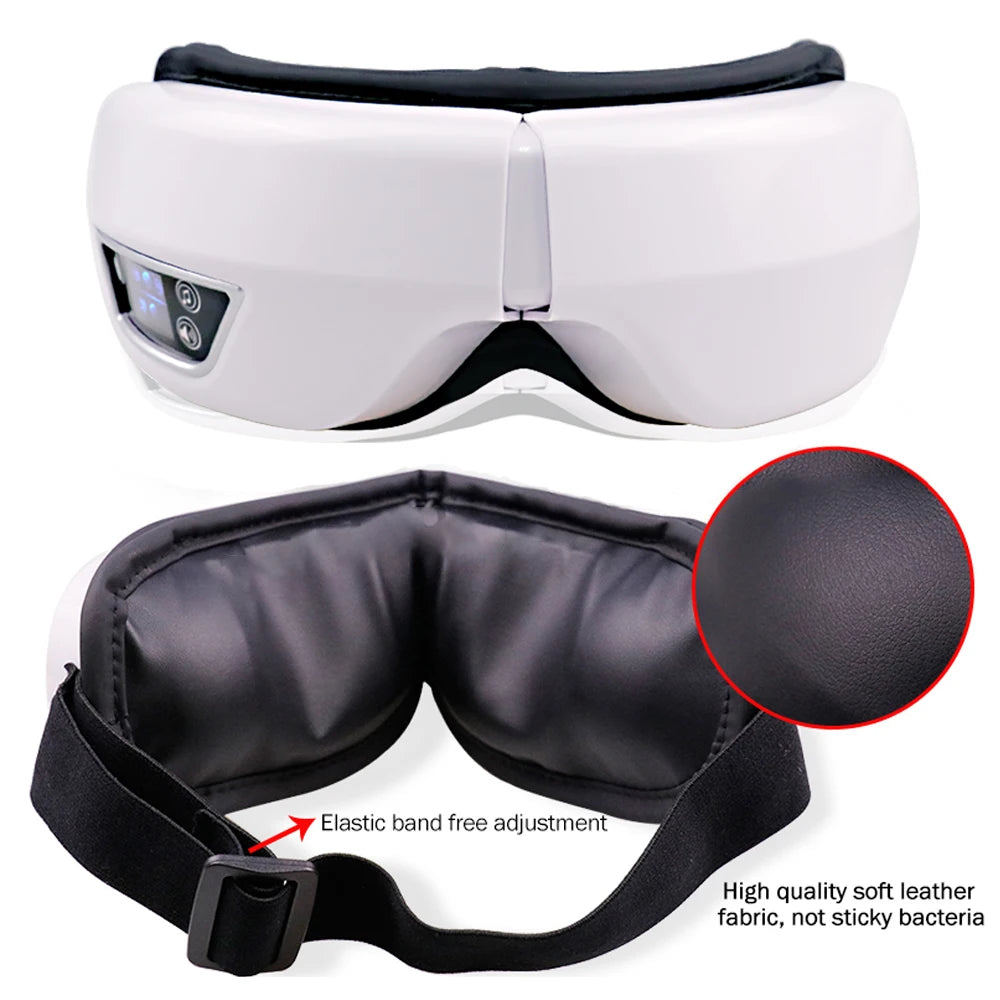 VisioRelax™ 6D Smart Eye Massager – Airbag Compression, Vibration & Bluetooth Music Sleep Mask