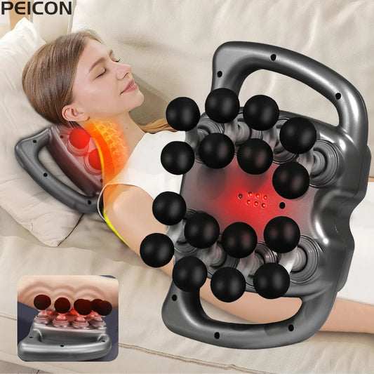 PulseRelief™ High-Frequency Fascia Massage Gun – Professional Muscle Massager with 16 Heads