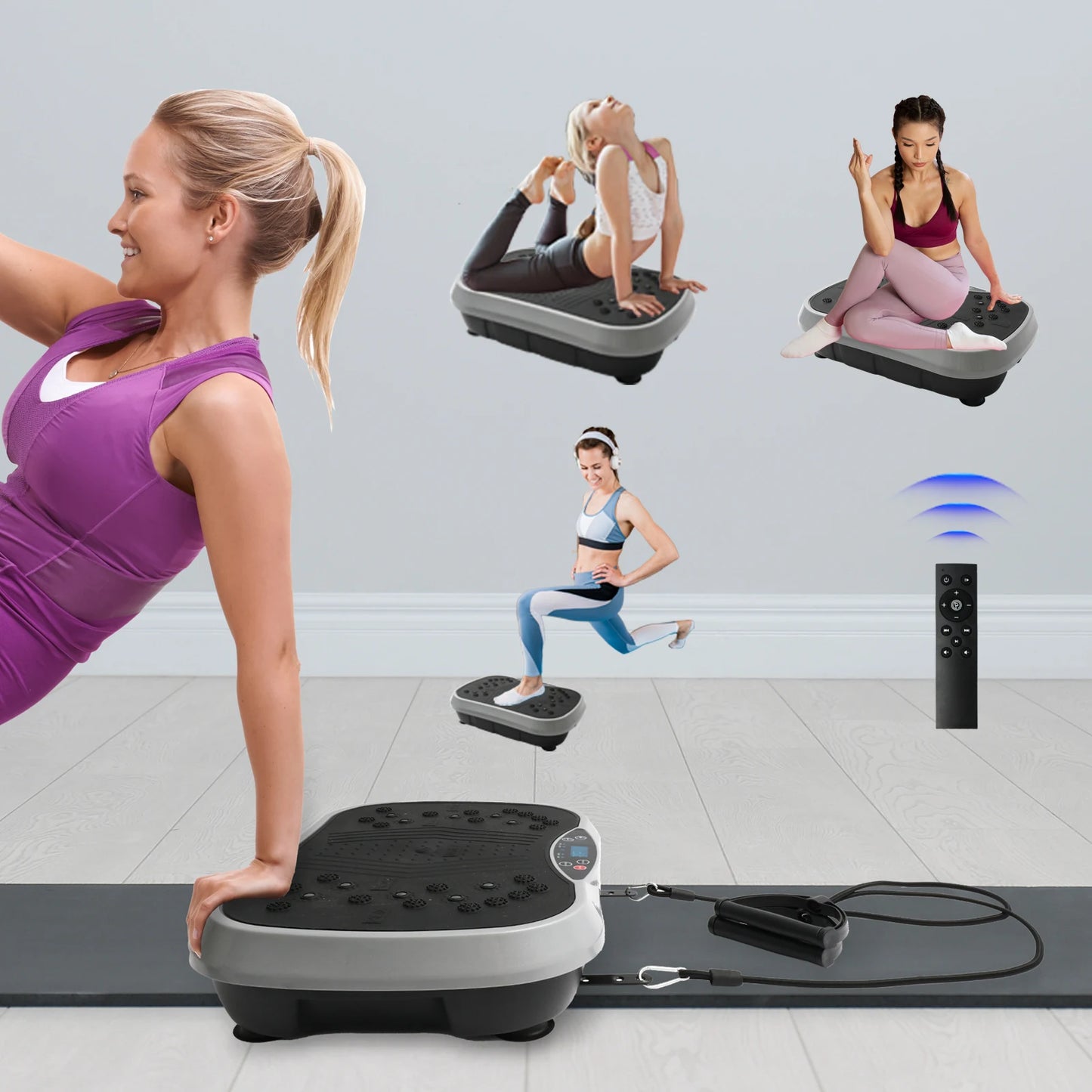 Portable Fat-Burning Vibration Plate Platform – Whole Body Workout Shaping Machine for Home Fitness