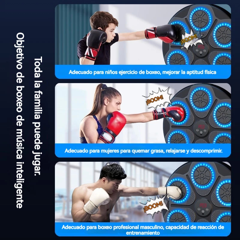 Smart Bluetooth Wall-Mounted Music Boxing Target Trainer – Electronic Punching Machine for Home Gym