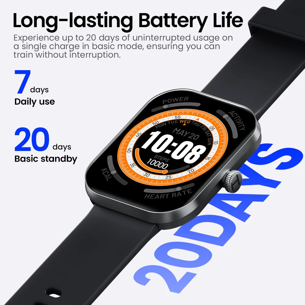 Watch S6 Voice-Call Smartwatch (Unisex) — Health Monitoring, IP68 Waterproof, Voice Assistant & Smart Notifications