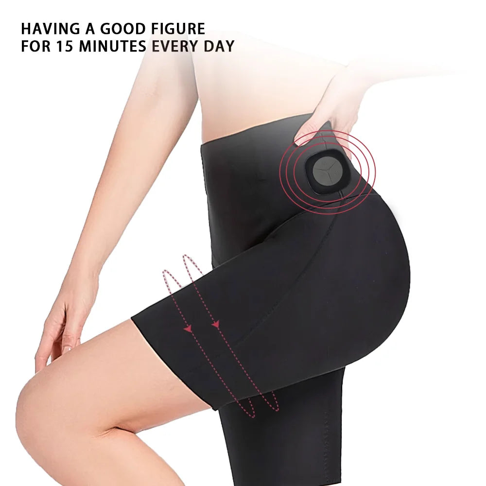 Intelligent EMS Microcurrent Yoga Shorts – Slimming & Muscle-Toning Massage Shorts for Legs, Glutes & Gym Workouts