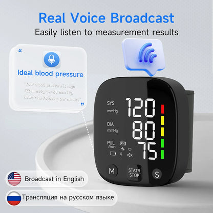 Wrist Blood Pressure & Heart-Rate Monitor