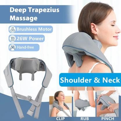 Foreverlily™ 26W Wireless Neck & Shoulder Massager – Deep Kneading Massage Shawl for Cervical & Back Pain Relief