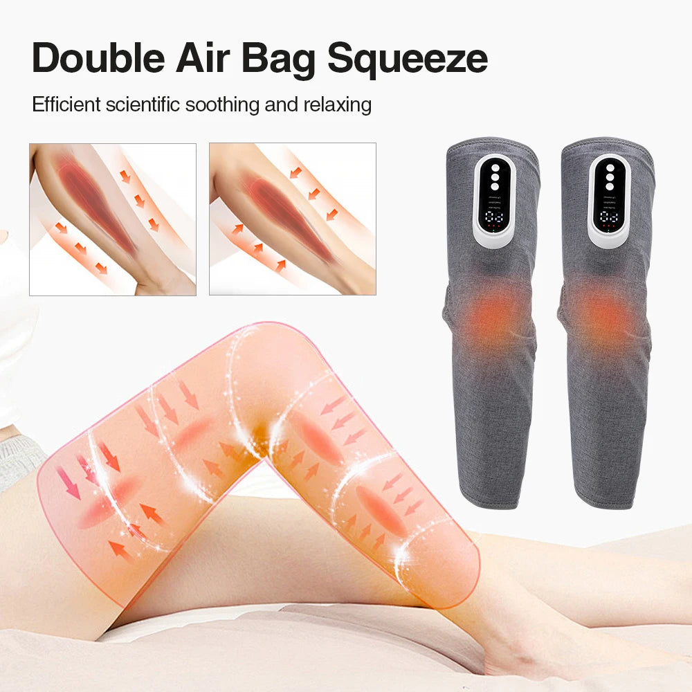 Electric Leg Massager – 3-Speed Hot Compress Calf & Thigh Circulation Booster