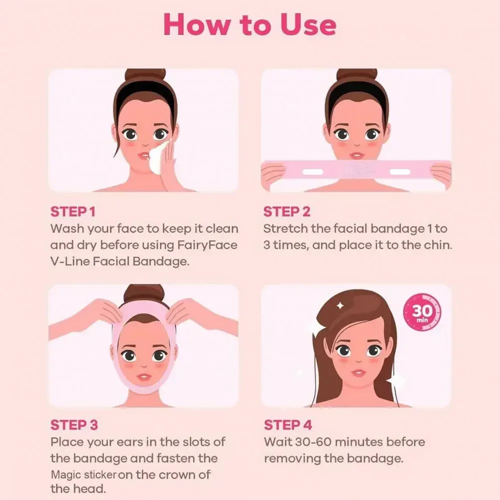 Women Face Slimming Bandage – V-Line Shaping Chin & Cheek Lift, Facial Massage Strap for Skin Care & Lifting