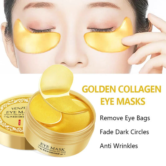 Seaweed Gold Collagen Under-Eye Mask – Anti-Aging, Moisturizing, Dark Circle & Puffiness Treatment