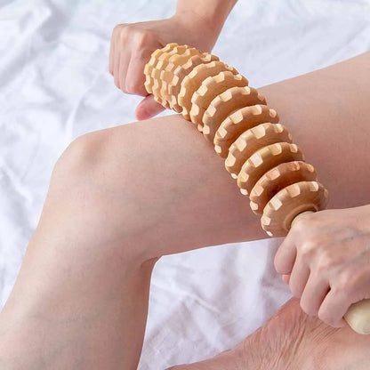 Curved Wood Massage Roller Stick – Lymphatic Drainage & Wood Therapy Tool for Anti-Cellulite & Body Sculpting (Maderoterapia Colombiana)