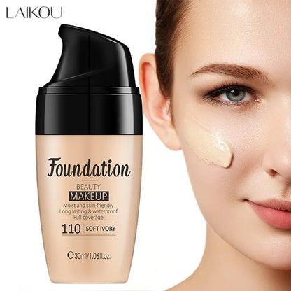 Liquid Foundation – Moisturizing Long Lasting Face Makeup Base, Natural Brightening 30ml