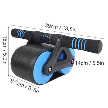 Springback Automatic Rebound Ab Roller Wheel – Silent Dual-Spring Abdominal & Push-Up Trainer