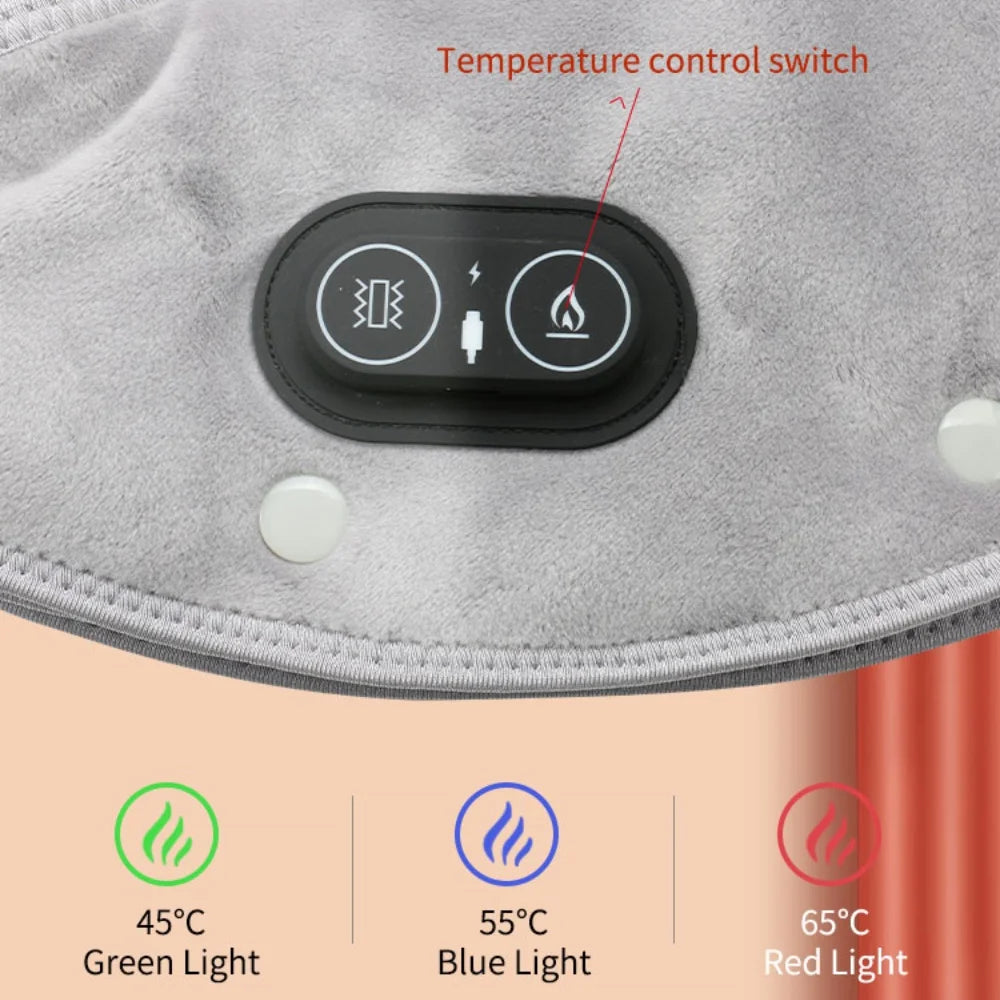 Electric Heating Shoulder & Neck Pad – 3-Level Thermal Compress Massager Shawl