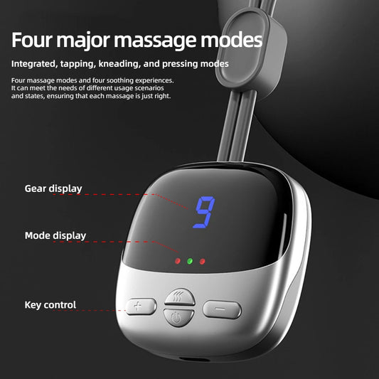 Mini Smart Hanging Neck Massager – Cervical Spine Relief with Heat & Portable Vibration Therapy