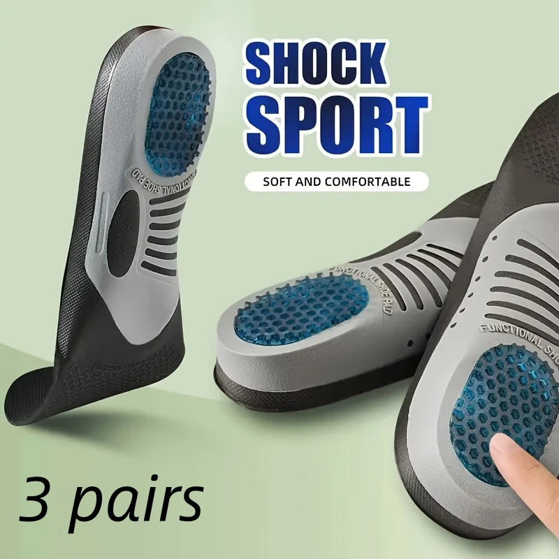 Sports & Work Shoe Insoles – Breathable, Odor-Resistant, Cushioning Inserts for Foot Pain Relief & Support
