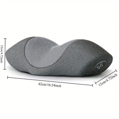 Vibrating Heated Neck Massage Pillow – 5-Point Charging Model with Built-in Lithium Battery for Sleep & Cervical Support