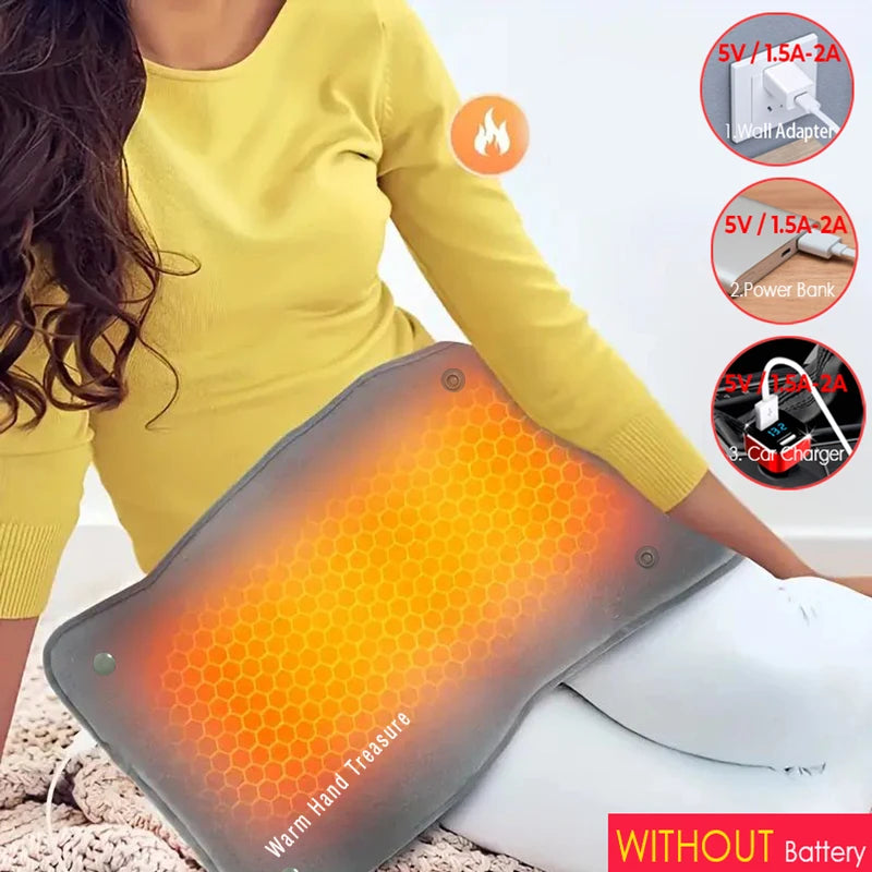 Graphene Quick-Heating Pad – Adjustable Temp & Timer, USB-Powered for Instant Comfort