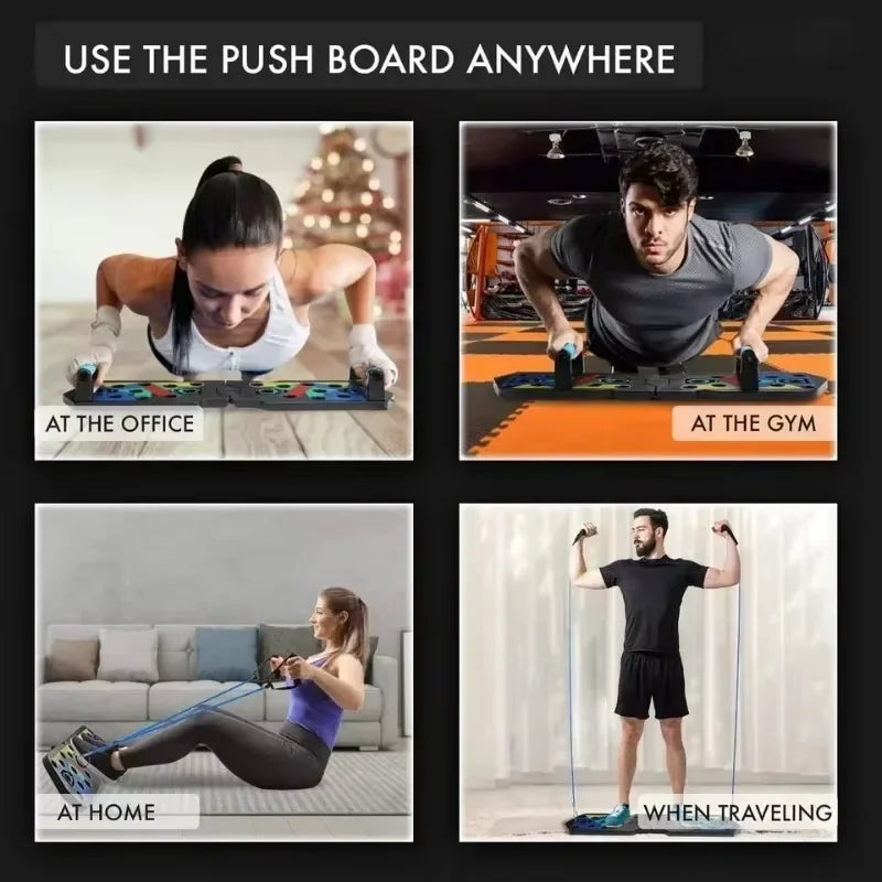 Foldable Multifunction Push-Up Board Kit with Handles