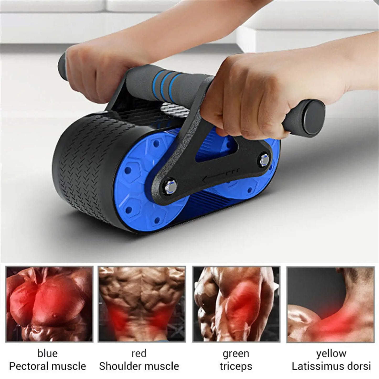 Springback Automatic Rebound Ab Roller Wheel – Silent Dual-Spring Abdominal & Push-Up Trainer