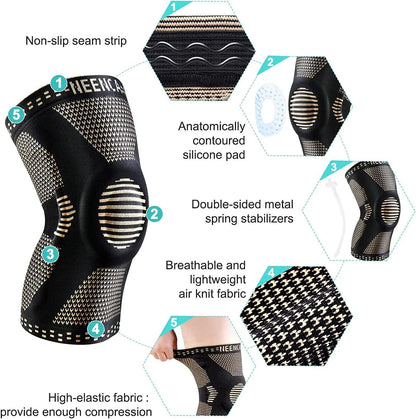 FlexiMax™ Copper Knee Brace – Compression Support for Pain Relief, Recovery & Mobility