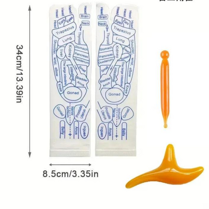 SoleEase™ Reflexology Socks – Acupressure Foot Map Socks for Stress Relief & Circulation