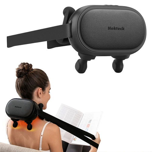 RelaxWave™ Cordless Shiatsu Neck & Shoulder Massager with Heat – Electric Deep-Tissue 6D Kneading for Neck, Back & Shoulder Relief